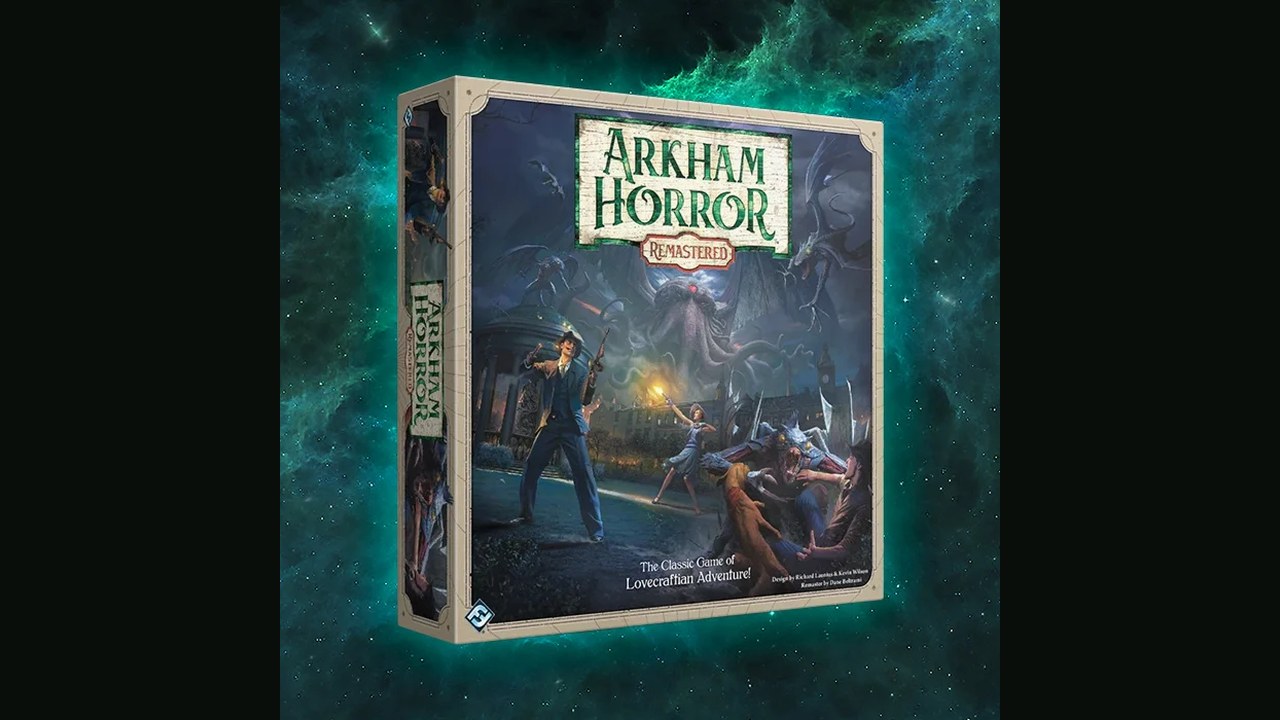 Arkham Horror Remastered box art (Fantasy Flight Games, via arkhamhorror.com).