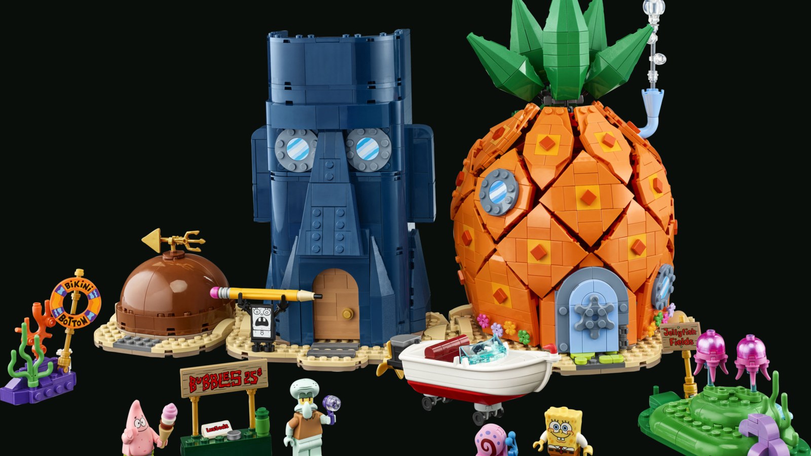 Official LEGO Icons 11386 SpongeBob SquarePants: Bikini Bottom product art. LEGO Group.