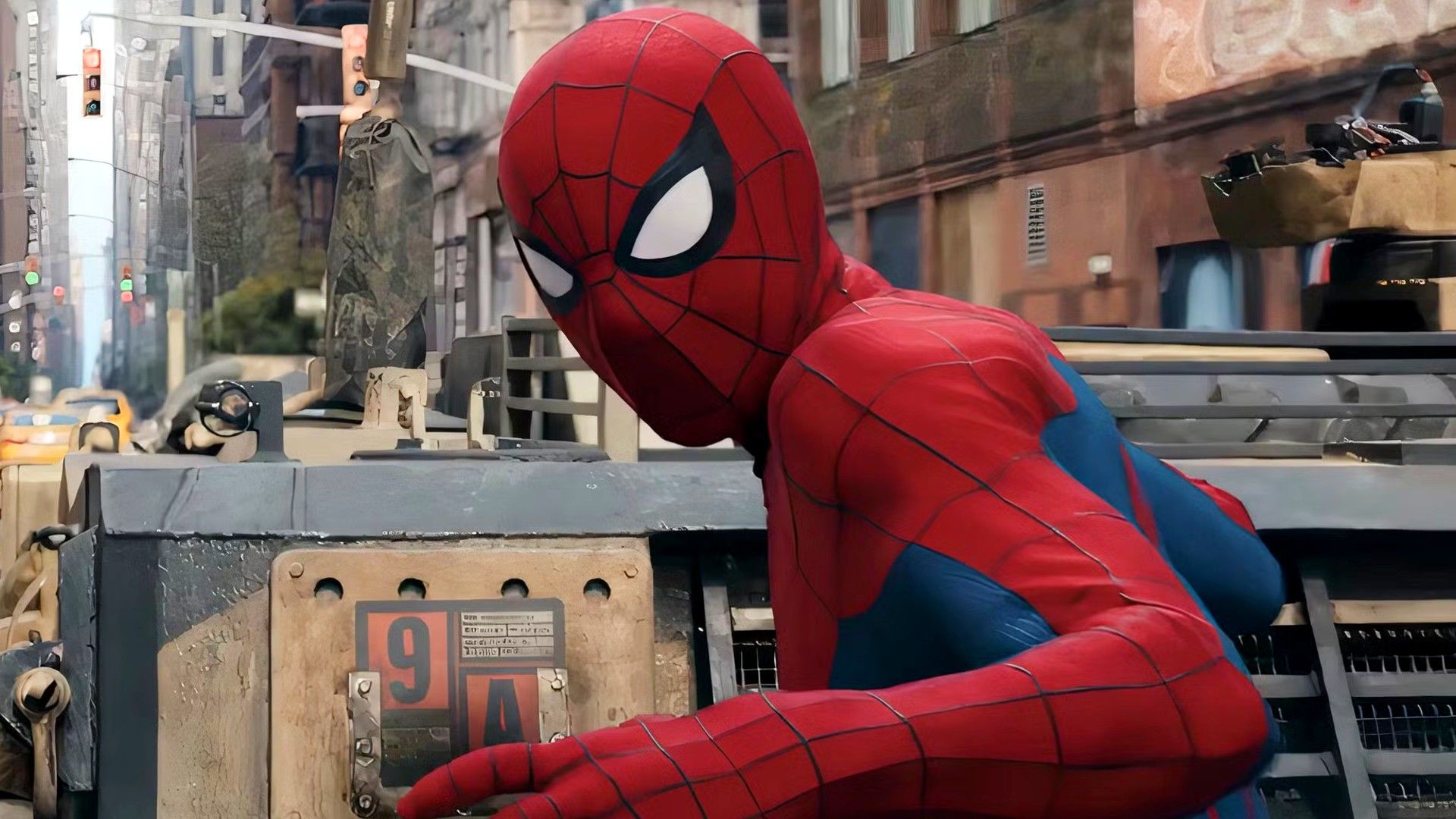 Official still of Tom Holland as Spider-Man in Spider-Man: Brand New Day. Photo: Sony Pictures / Marvel Studios.