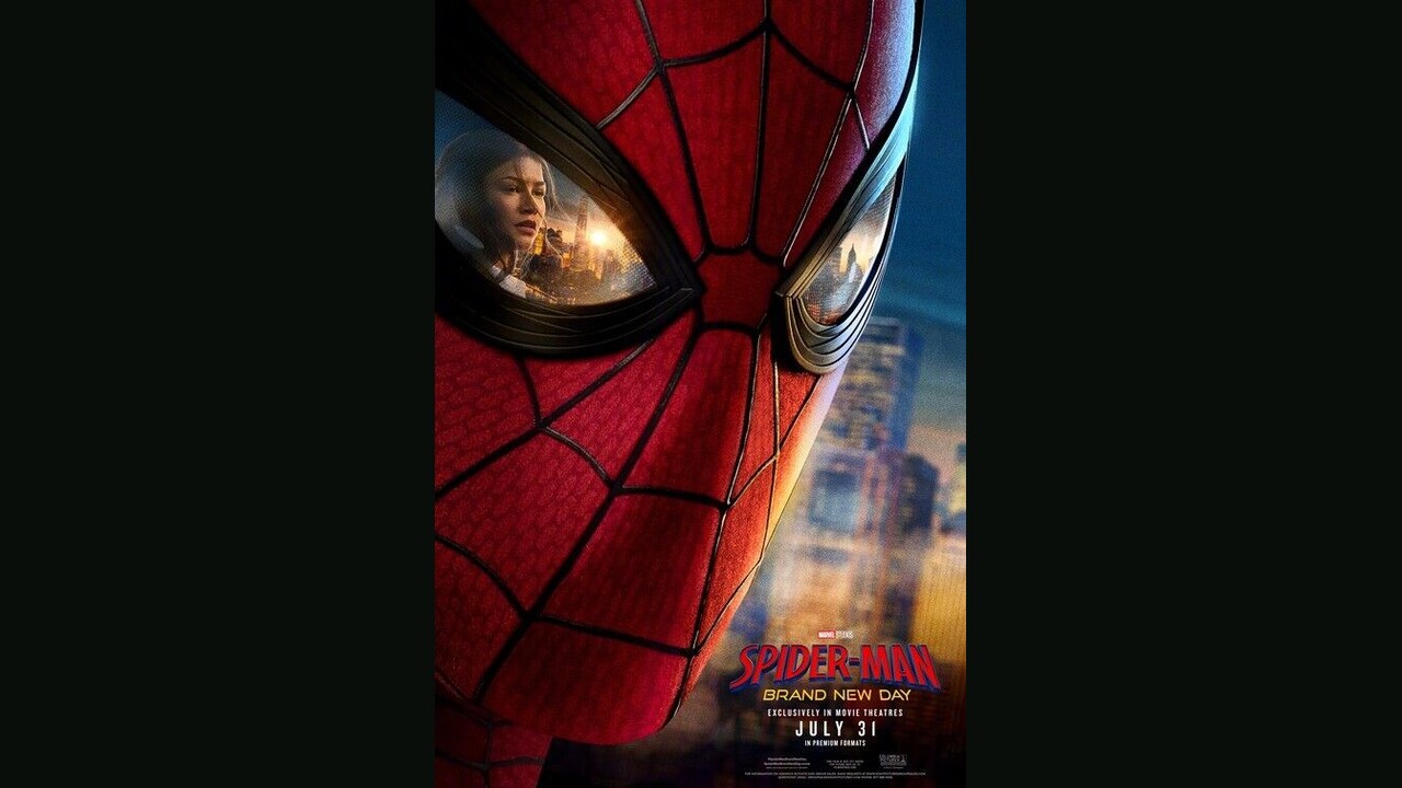 Spider-Man: Brand New Day theatrical still energy: Tom Holland's isolated Peter Parker in a New York frame that keeps negotiating with franchise guests the director says he had to ask for.