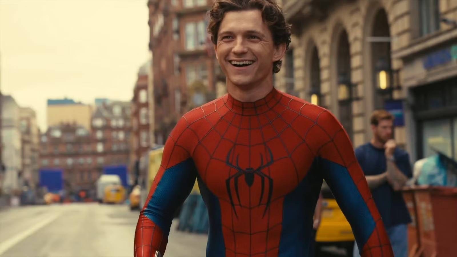 Tom Holland in Spider-Man: Brand New Day (Columbia / Marvel). Week-seven record chase continues.