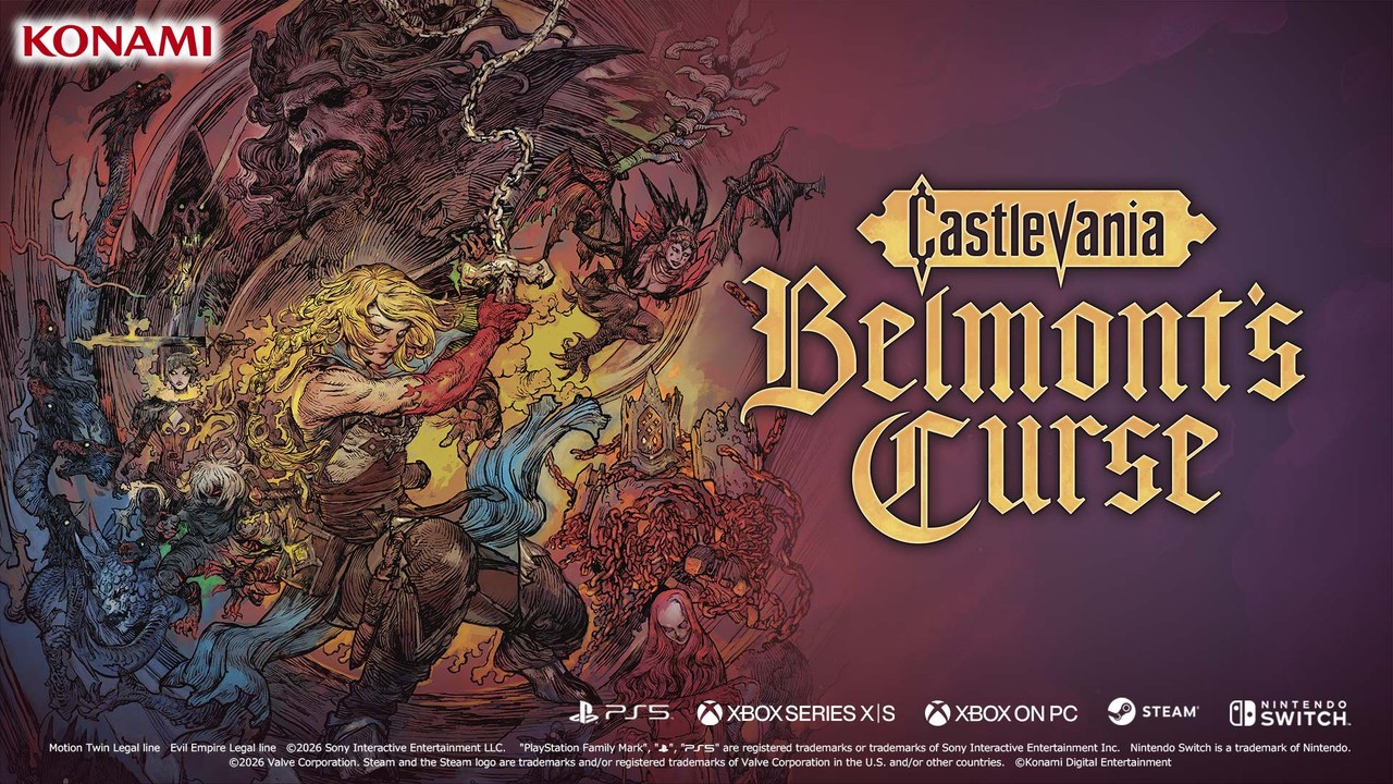 Official Castlevania: Belmont's Curse art for Konami's Evil Empire collaboration (Konami).