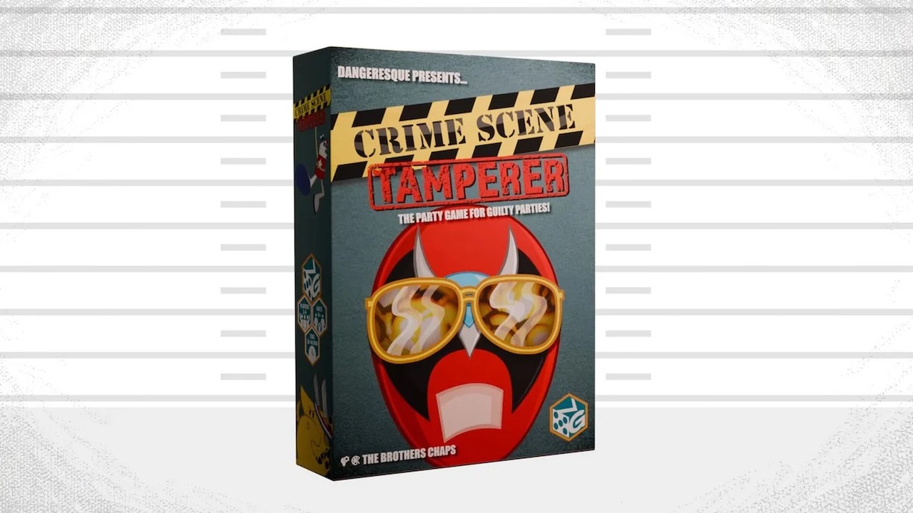 Crime Scene Tamperer box art. Greater Than Games / Homestar Runner.