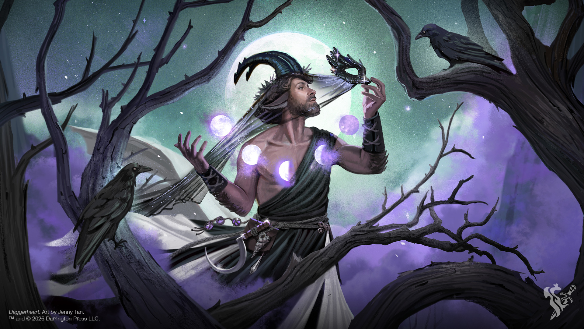 Official Darrington Press art for Daggerheart: Hope and Fear: Witch class key art from the expansion that brings four new classes and the Dread domain to wide shelves on September 22, 2026.