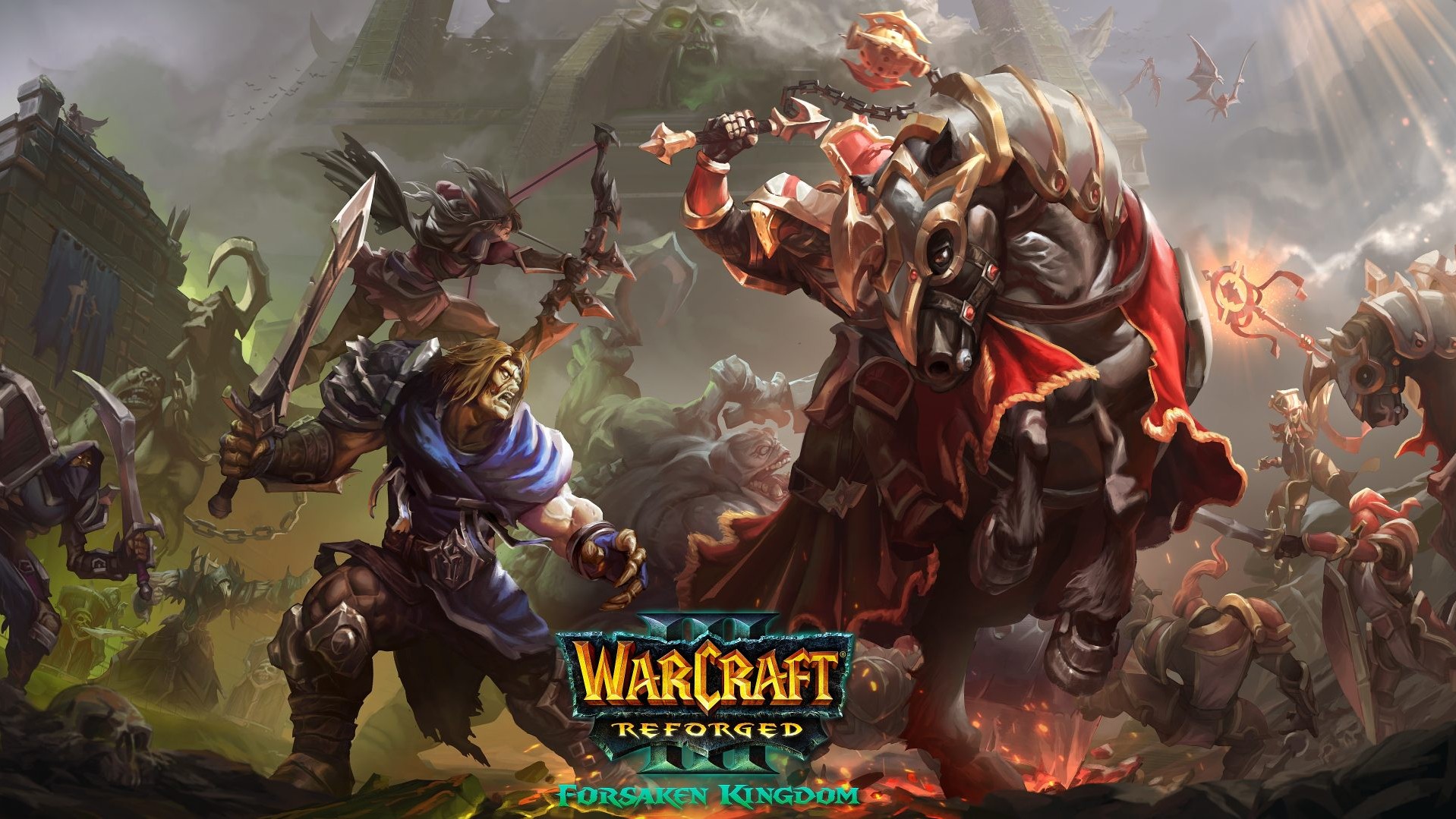 Warcraft III Reforged: Forsaken Kingdom key art. Blizzard Entertainment.