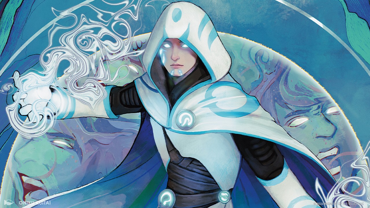 Official Magic: The Gathering Reality Fracture art (Jace Beleren, The Theorist). Wizards of the Coast. Art by Zara Alfonso.