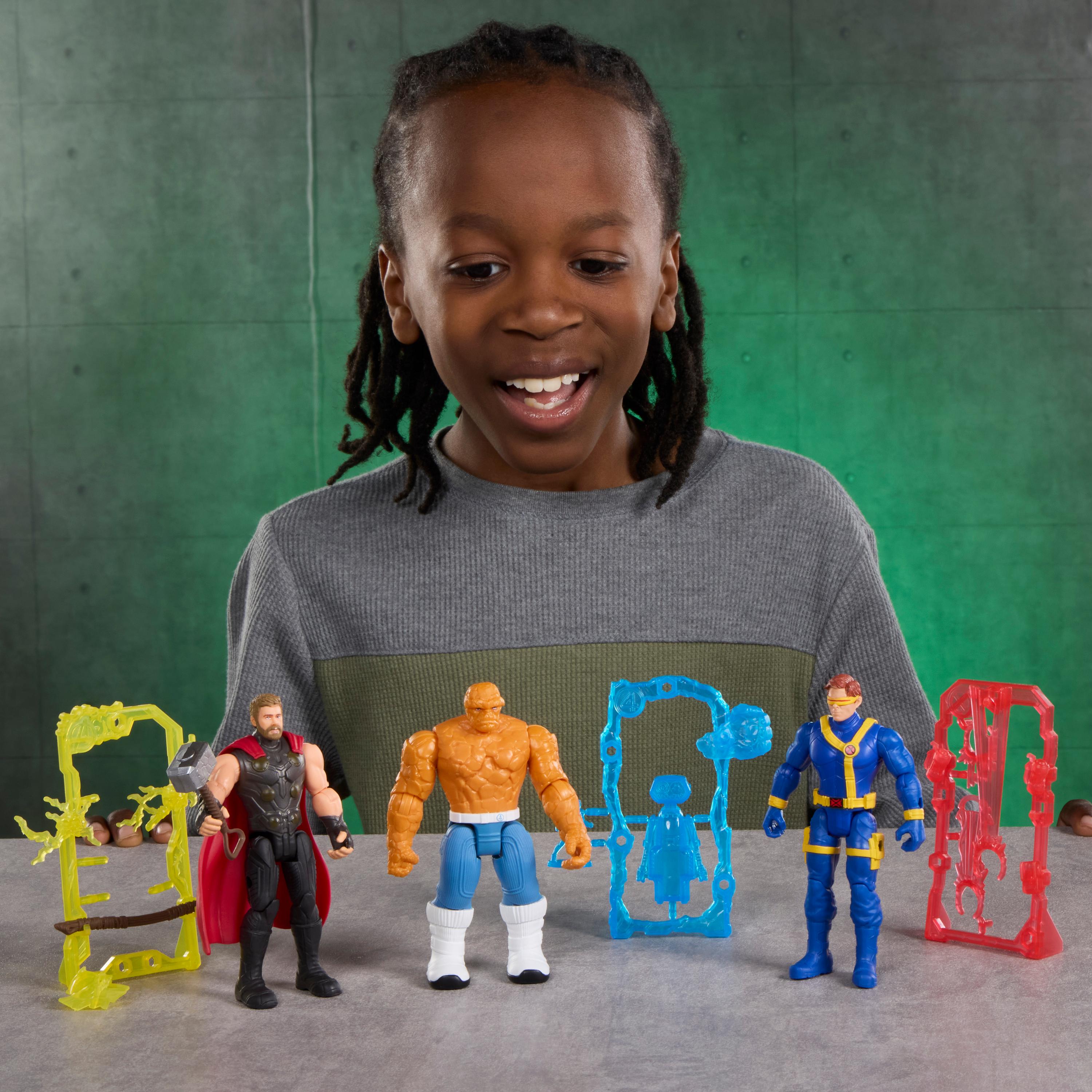 Official Hasbro promotional still of the Avengers: Doomsday ActionVerse Action Figure 3-Pack with Thor, The Thing, and Cyclops. Hasbro / Toyark.