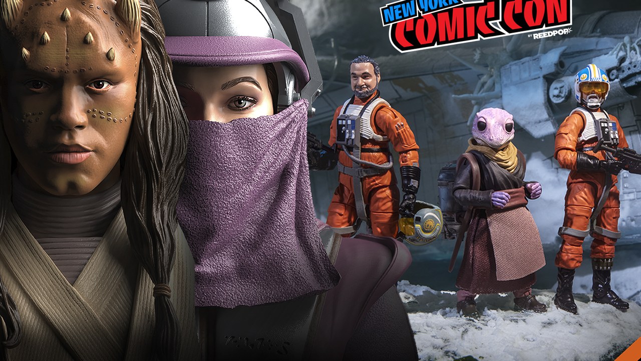 Hasbro NYCC 2026 Star Wars reveals, including Black Series Saesee Tiin and Zam Wesell (Hasbro).