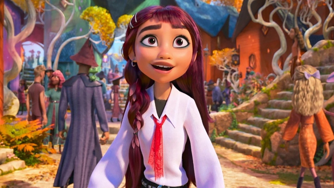 Billie (voice of Hailee Steinfeld) arrives in Hexe in Walt Disney Animation Studios' Hexed (Disney).