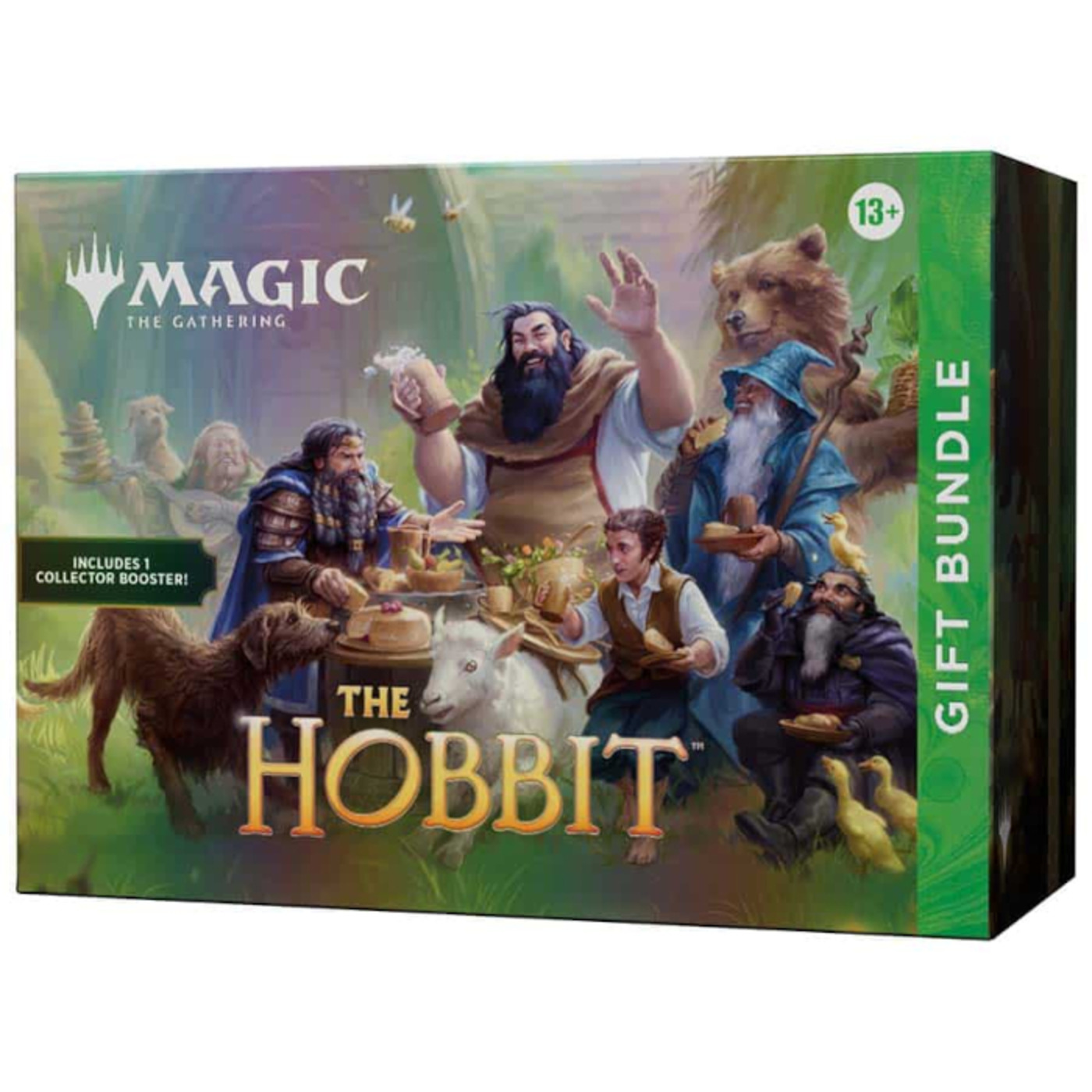 Official product pack shot of Magic: The Gathering The Hobbit Gift Bundle. Wizards of the Coast / retailer product art.