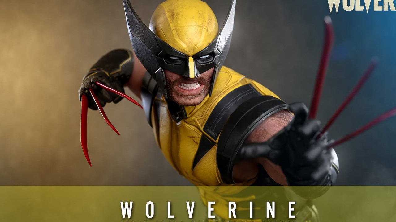 Hot Toys Insomniac Wolverine figure mood. Shelf argument while the PS5 game is about a week into living rooms.