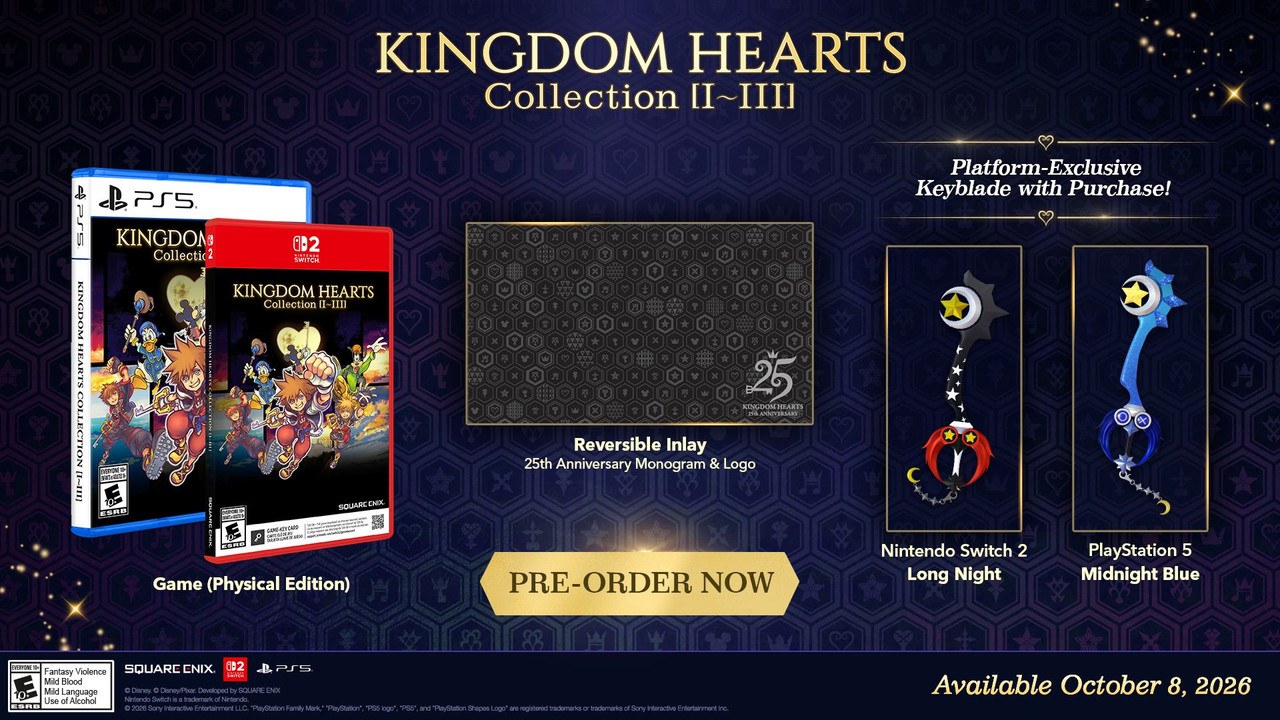 KINGDOM HEARTS Collection [I~III] announce beauty still (Square Enix). Video Games desk on the October 8 multiplat door.
