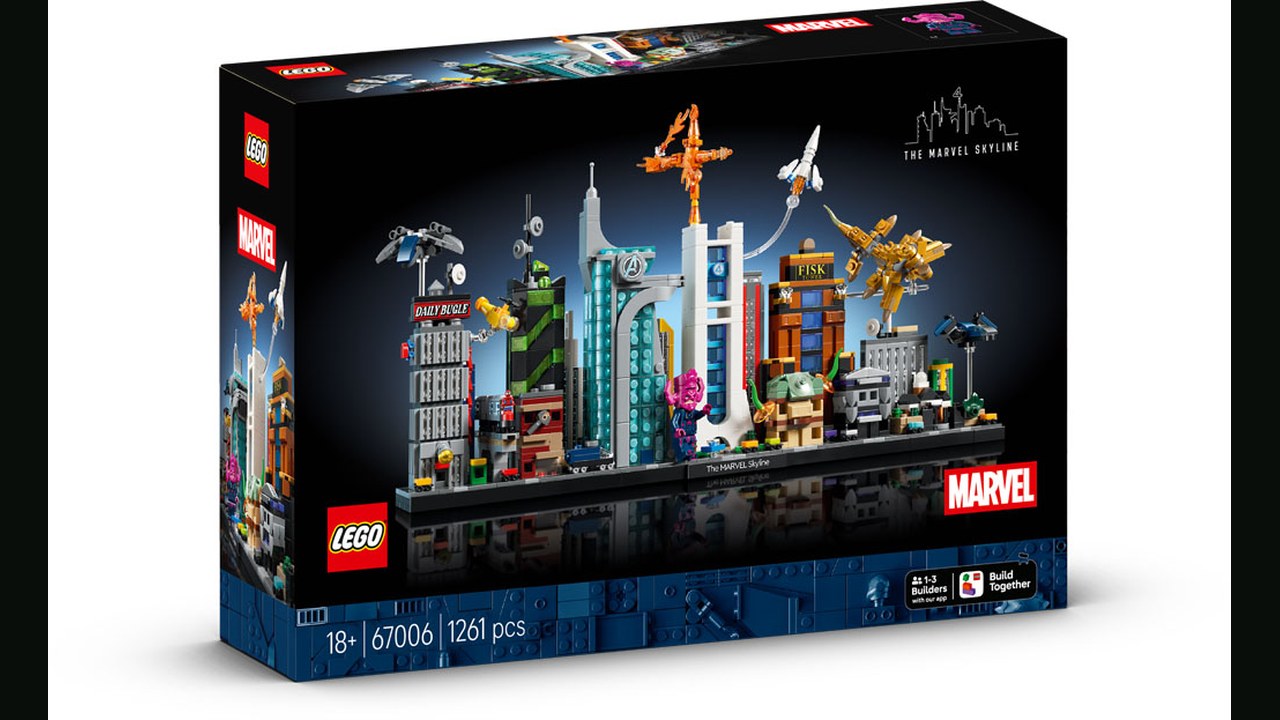 LEGO 67006 The Marvel Skyline, $99.99 and 1,261 pieces, due January 1, 2027 (LEGO Group).