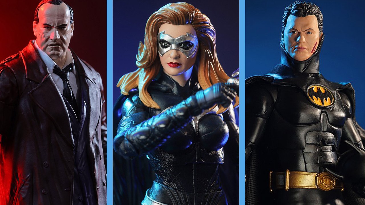 The Penguin, Batgirl and Batman Unmasked DC Multiverse Deluxe Theatrical Edition figures (McFarlane Toys, via DC Collectors).