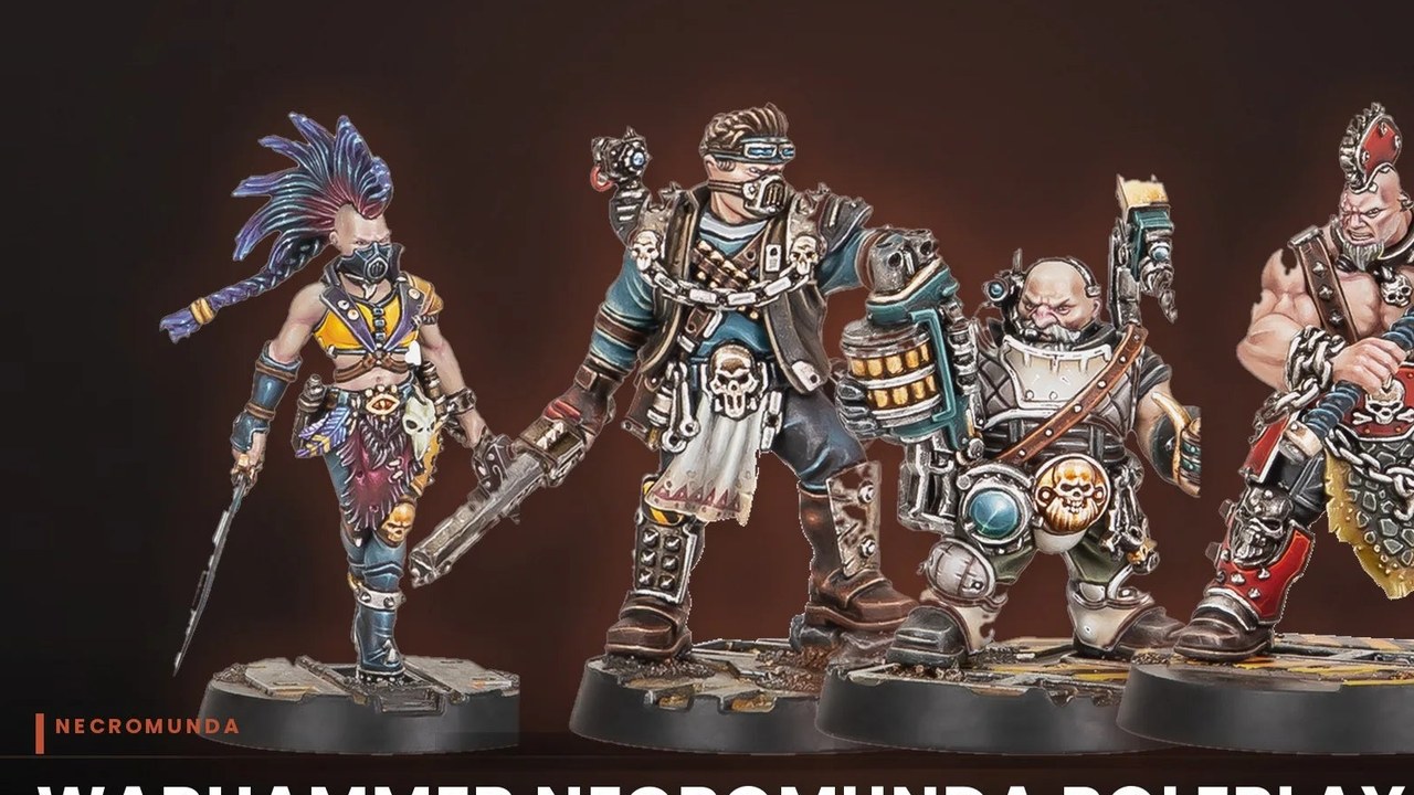 Necromunda underhive imagery (Games Workshop). Roleplaying game still the quiet Autumn Preview ask with no forged street date.