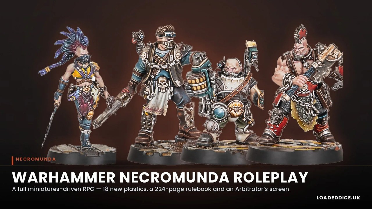 Necromunda roleplay reveal imagery from Big Autumn Preview coverage (Games Workshop). Announced September 18, 2026 without a forged street date here.