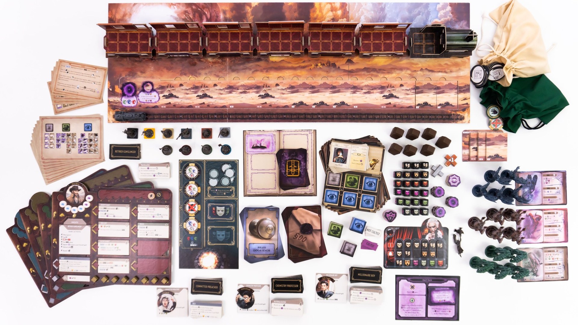 Horror on the Orient Express board game art. Chaosium / Call of Cthulhu.