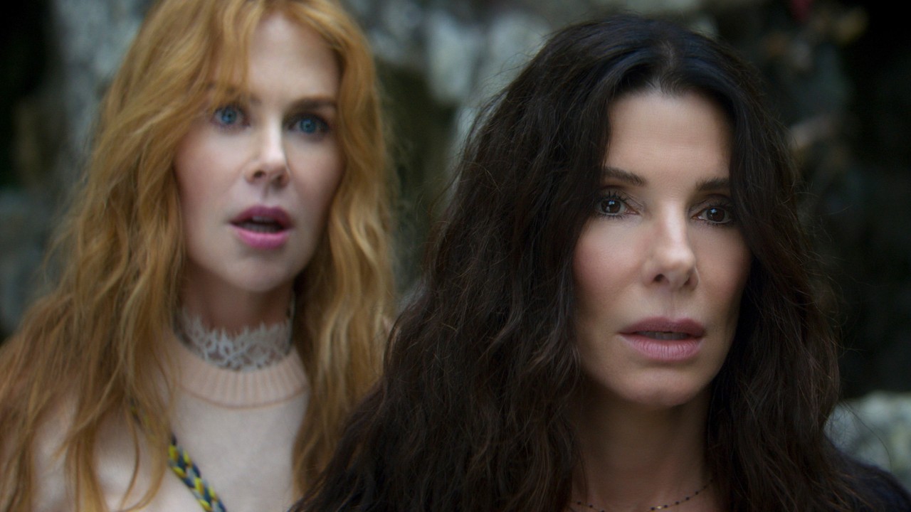 Practical Magic 2 still (Warner Bros.). Soft second-weekend hangover behind Resident Evil, September 2026.