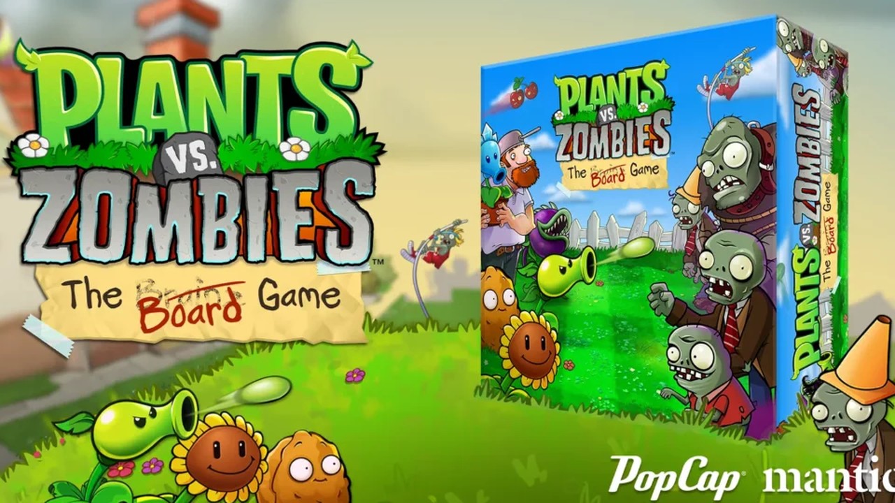 Plants vs. Zombies: The Board Game key art (Mantic). About twenty-one days to the October 14 Kickstarter.