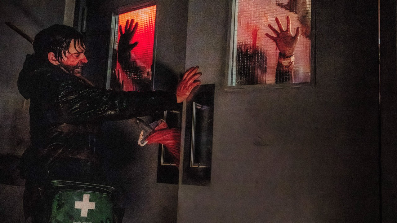 Austin Abrams in Resident Evil (Sony Pictures / Constantin). Wednesday midweek holdover filing after Monday actuals.