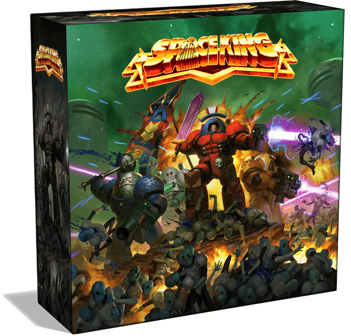 SPACE KING: The Board Game box art as shown in campaign coverage: Psycho Warrior branding for Flashgitz's semi-cooperative Kickstarter, the product that turned a YouTube roast into a multimillion-dollar till.
