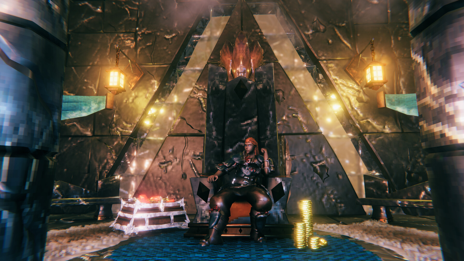 Official Valheim screenshot from Steam: a fortified Nordic settlement under cold light, the kind of longhouse shelf the Deep North is about to stress-test on September 9, 2026.