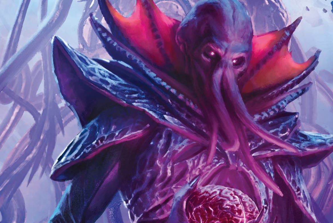 Official Wizards of the Coast mind flayer art. Dungeons & Dragons Unearthed Arcana.